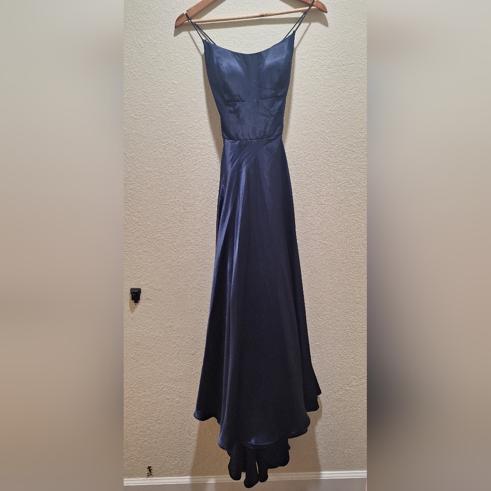 Sherri Hill Navy Dress - Picture 3 of 5
